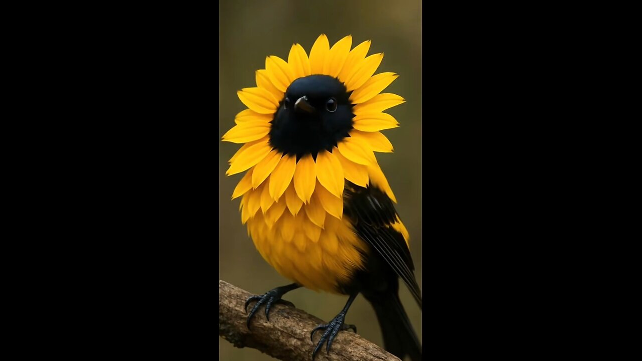 beautiful sunflower bird