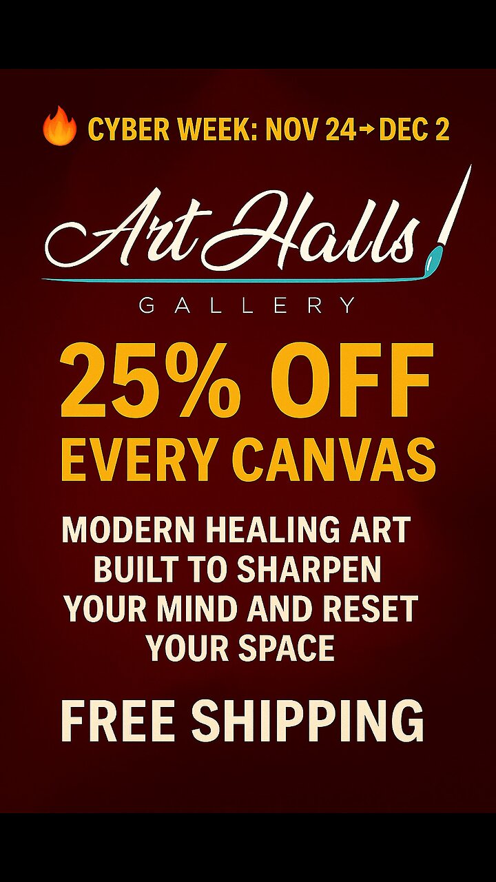 Cyber Week hits hard — 25% off every canvas.