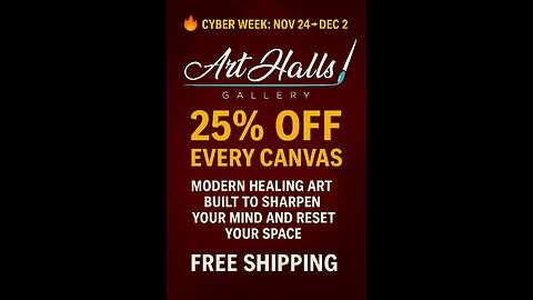 Cyber Week hits hard — 25% off every canvas.