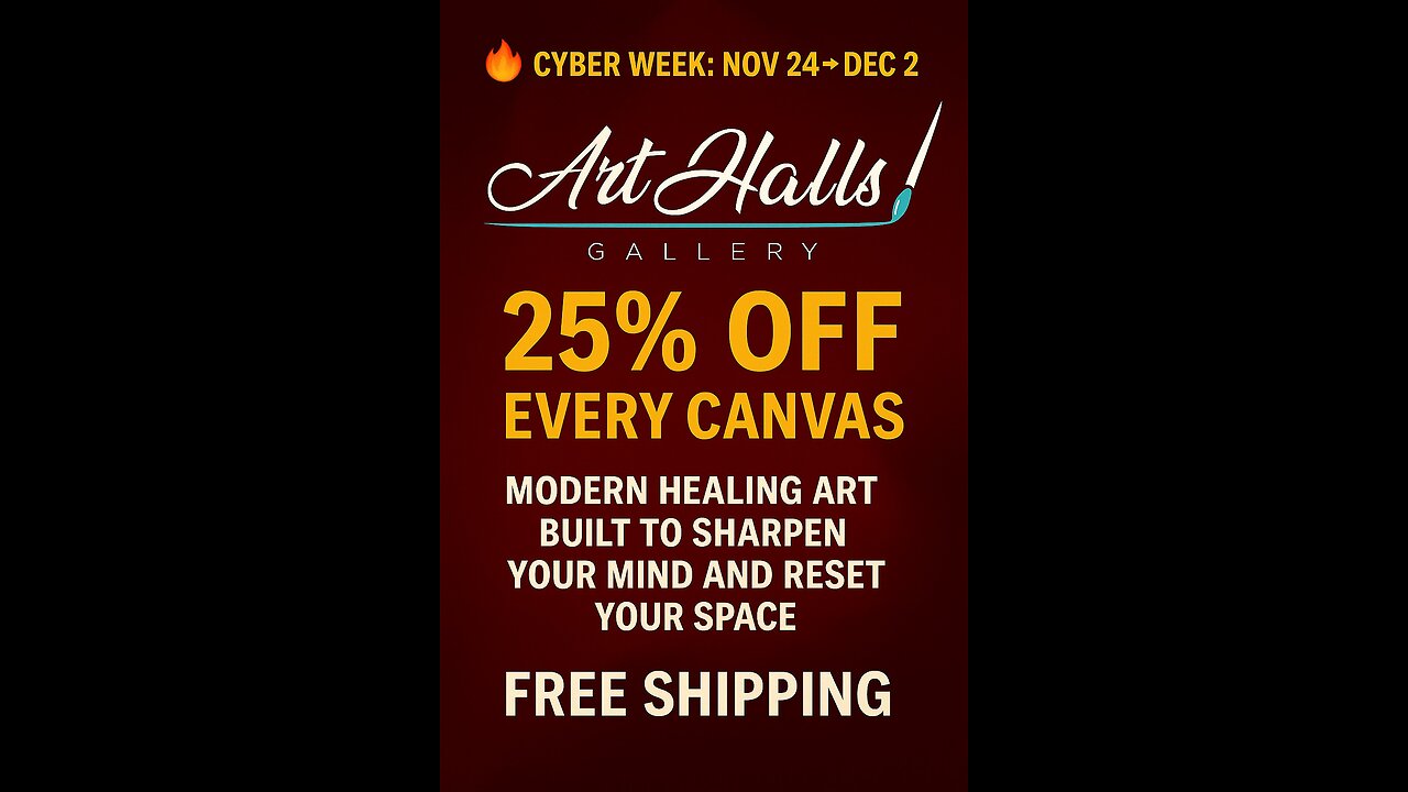 Cyber Week hits hard — 25% off every canvas.