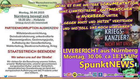 NÜRNBERG - Montagsdemo #N3006 Dokumentation wie Linksextremisten GEGEN "Hass & Hetze" demonstrieren!