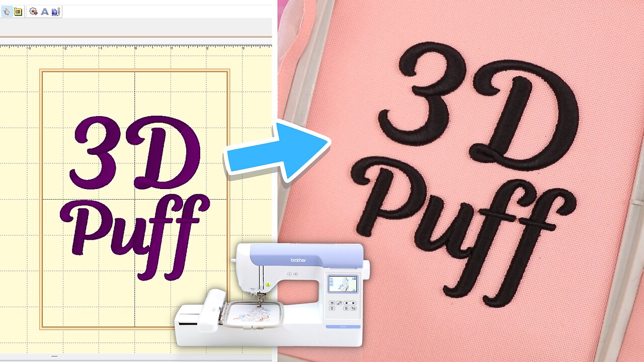 3D Puff Foam Embroidery Machine Tutorial (Easy Technique)