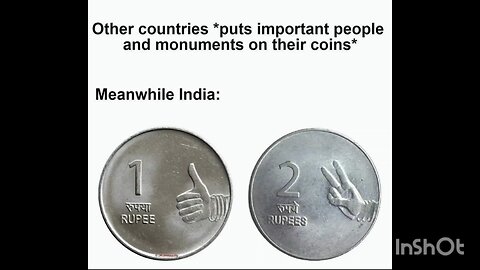 Other countries *puts important people and monuments on their coins*