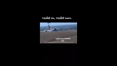 Insurgent runs over his own bomb whilst driving a car packed full of explosives