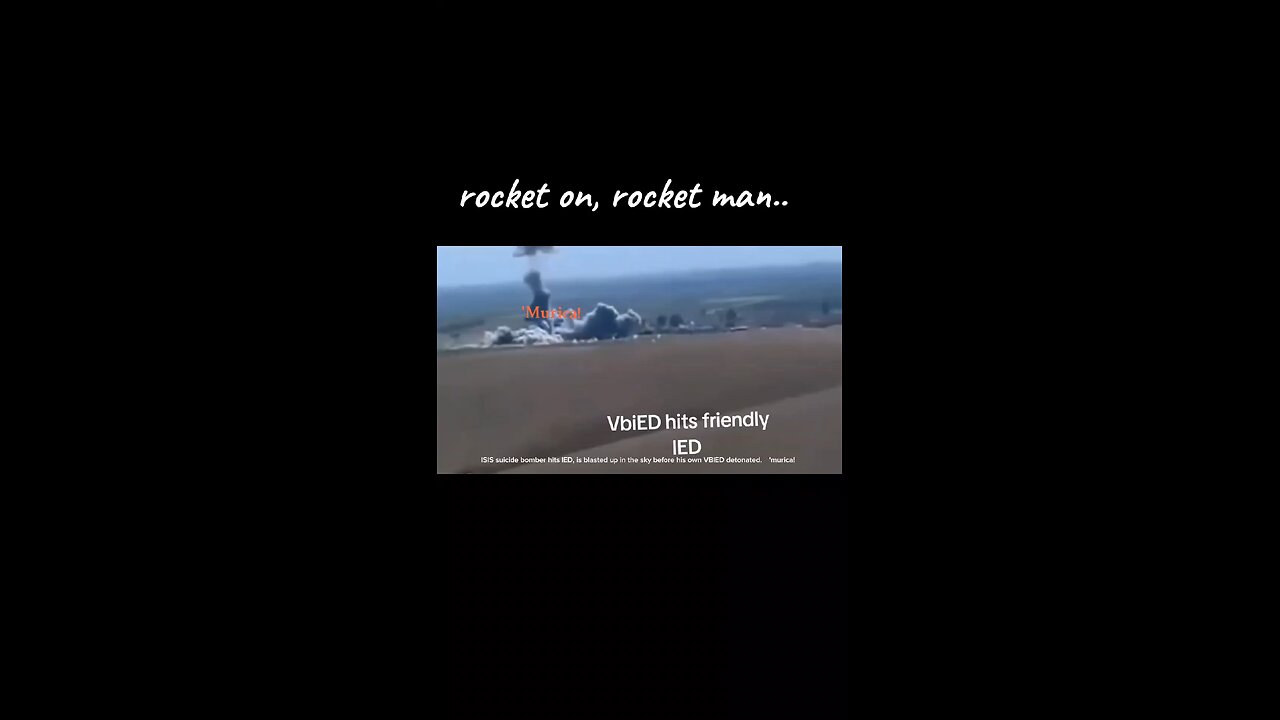 Insurgent runs over his own bomb whilst driving a car packed full of explosives
