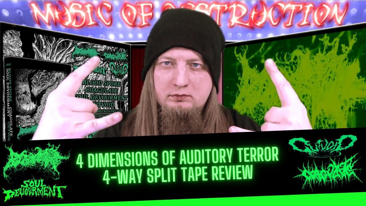 ☠4-Way Split Tape Blood Spore/Coagulate/Soul Devourment/Gutvoid Review☠