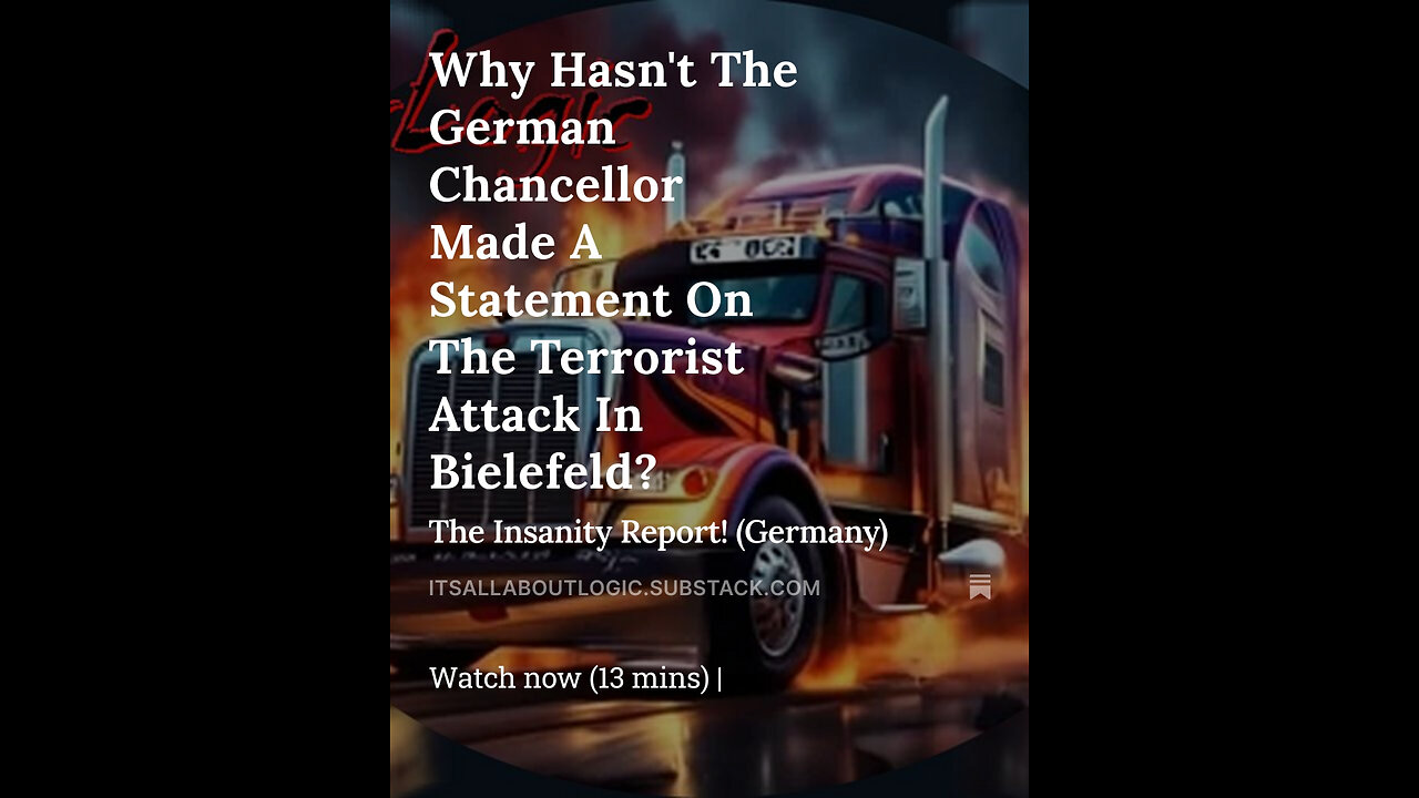 Why Hasn't The German Chancellor Made A Statement On The Terrorist Attack In Bielefeld?