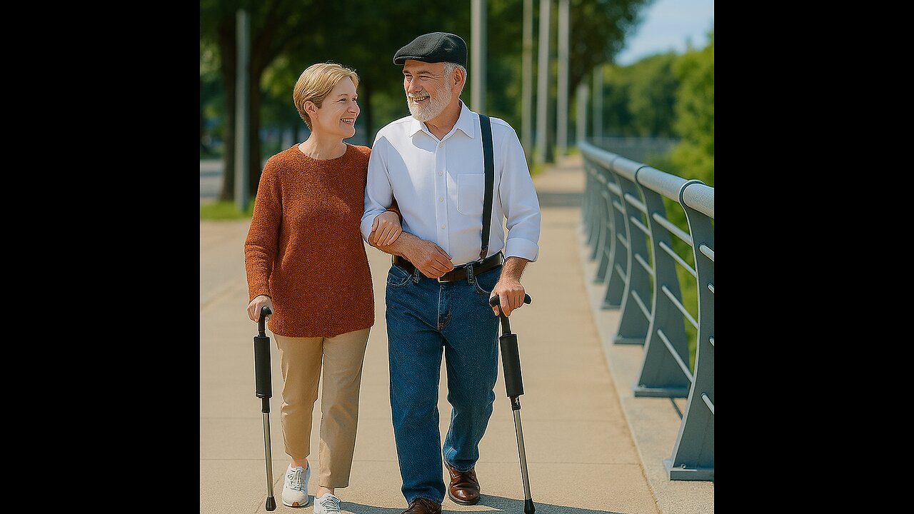 Elderly Foldable Walking Chair Stick