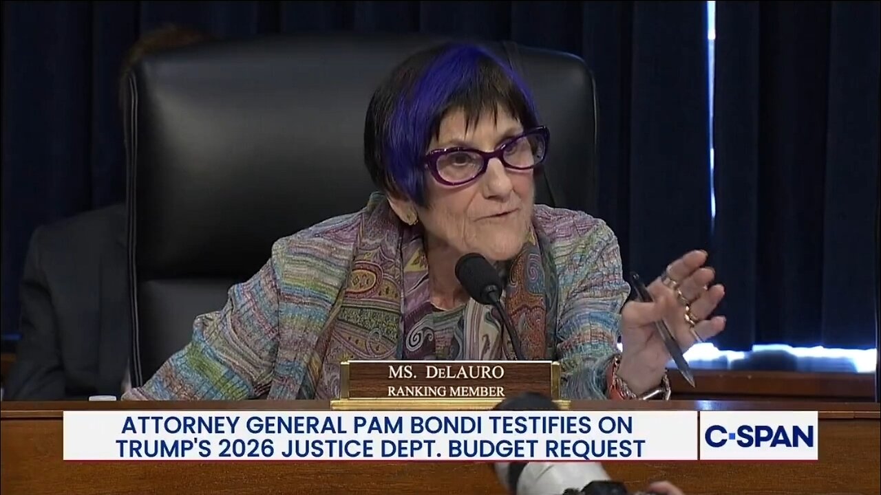 Rep Rosa DeLauro Throws A Tantrum As AG Bondi Tries To Answer Her Question