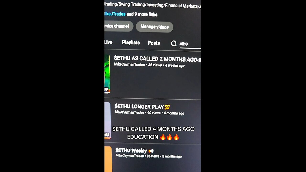 $ETHU AS CALLED 🔥🔥🔥