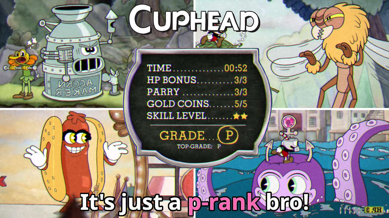 Cuphead - All Run & Gun Bosses P Ranked! [Contract List Order]