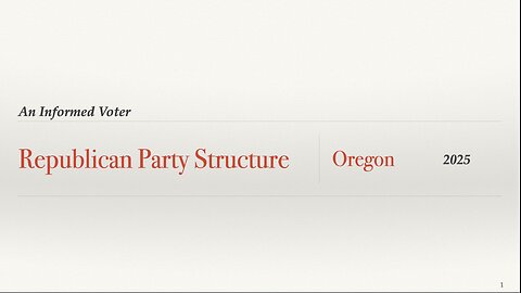 #6b - Oregon Republican Party Structure - 2025 - Skeet Arasmith