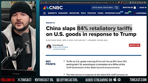 China RETALIATES With 84% Tariff On US, Trump WILL NEVER Surrender, EU Announces Retaliation On US