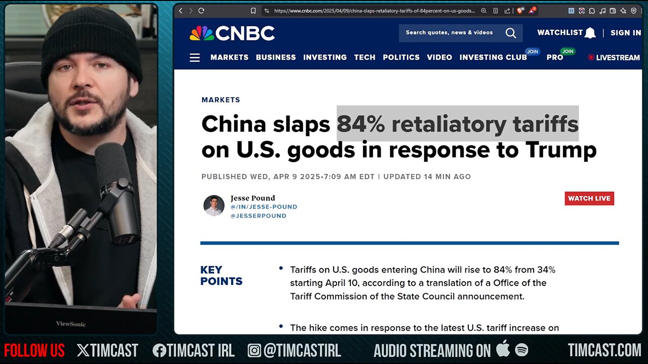 China RETALIATES With 84% Tariff On US, Trump WILL NEVER Surrender, EU Announces Retaliation On US