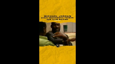 @jumpman23 Every successful person has to be selfish
