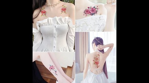 Waterproof Temporary Tattoo Stickers, with Flowers Roses, Butterflies & More Patterns (10 Sheets)