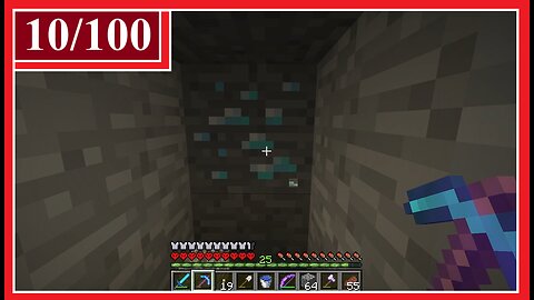 Minecraft Hardcore 1.8: Day 10/100 - Diamonds & Enchanting