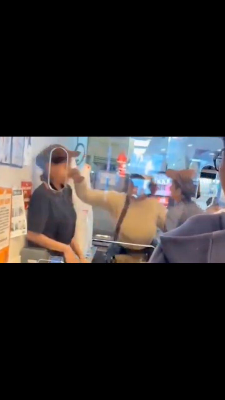 Plexiglass Doesnt Protect Employee From Crazy Customer