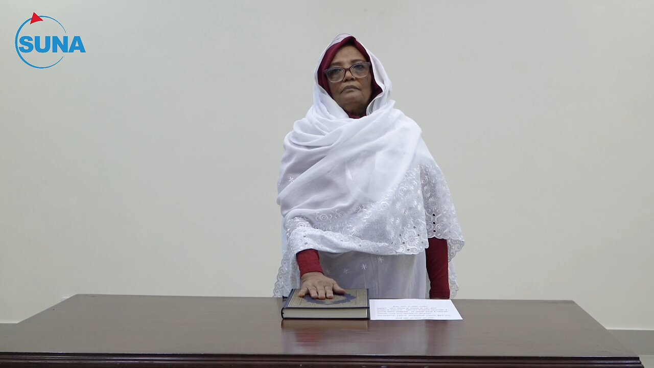 The Attorney General of the Republic of Sudan takes the oath of office before THE TSC President