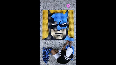 We created Batman using 1872 bottle caps 😍👍