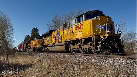UP 8943 and BNSF 8464, Every Other Train is a UP and BNSF - Hinckley Sub