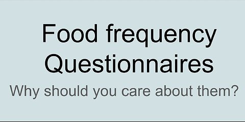 EP29 - Food Frequency Questionnaires - what you need to know