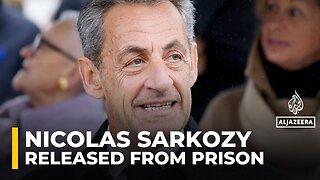 Ex-French President Nicolas Sarkozy released from prison after serving 3 weeks
