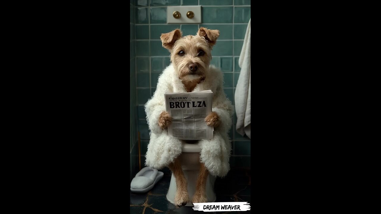 "Dog" Artificial intelligence is helping me create a dog on the toilet.