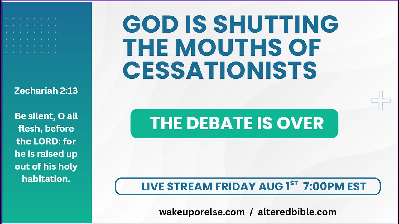 God is shutting the mouths of cessationsists The debate is over