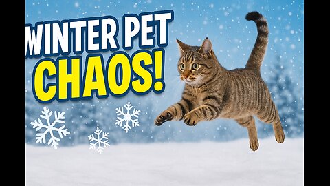 Hilarious Cat Jumps & Cute Pet Moments in a Winter Wonderland! ❄️🐾