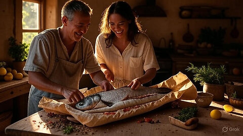 How I Cooked a Fish in the Countryside Using Parchment Paper