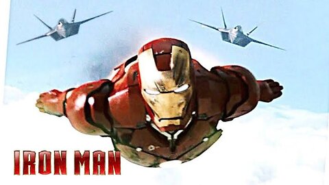 Tony Stark vs Two F-22 Raptors | Epic IRON MAN (2008) Dogfight Scene