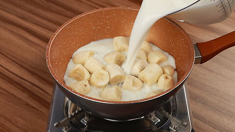 Boil bananas with milk and surprise everyone with the result! Easy and quick to prepare.