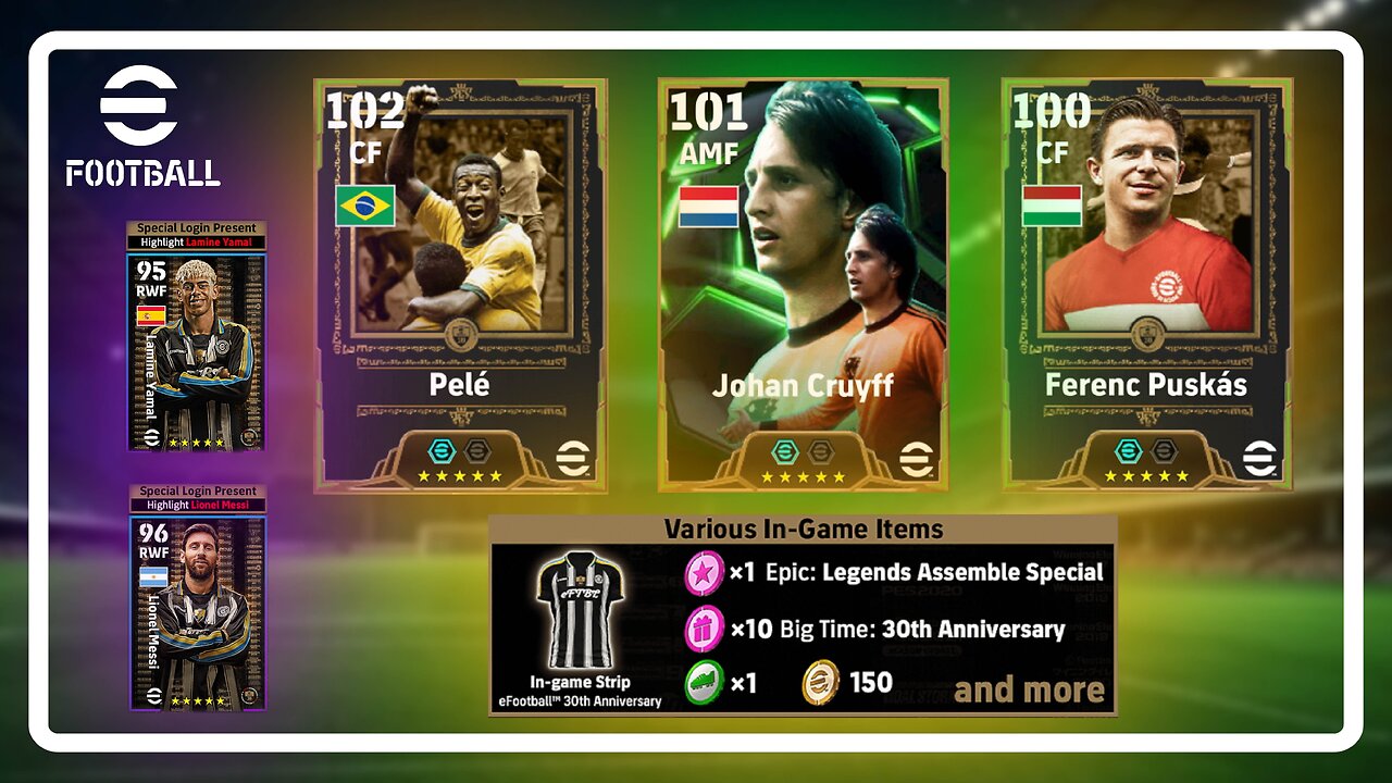 Pelé, Cruyff, Puskás & All The New Content Added | eFootball | Update