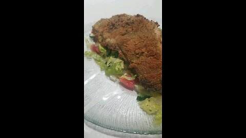 Weakfish with pesto and breadcrumbs....