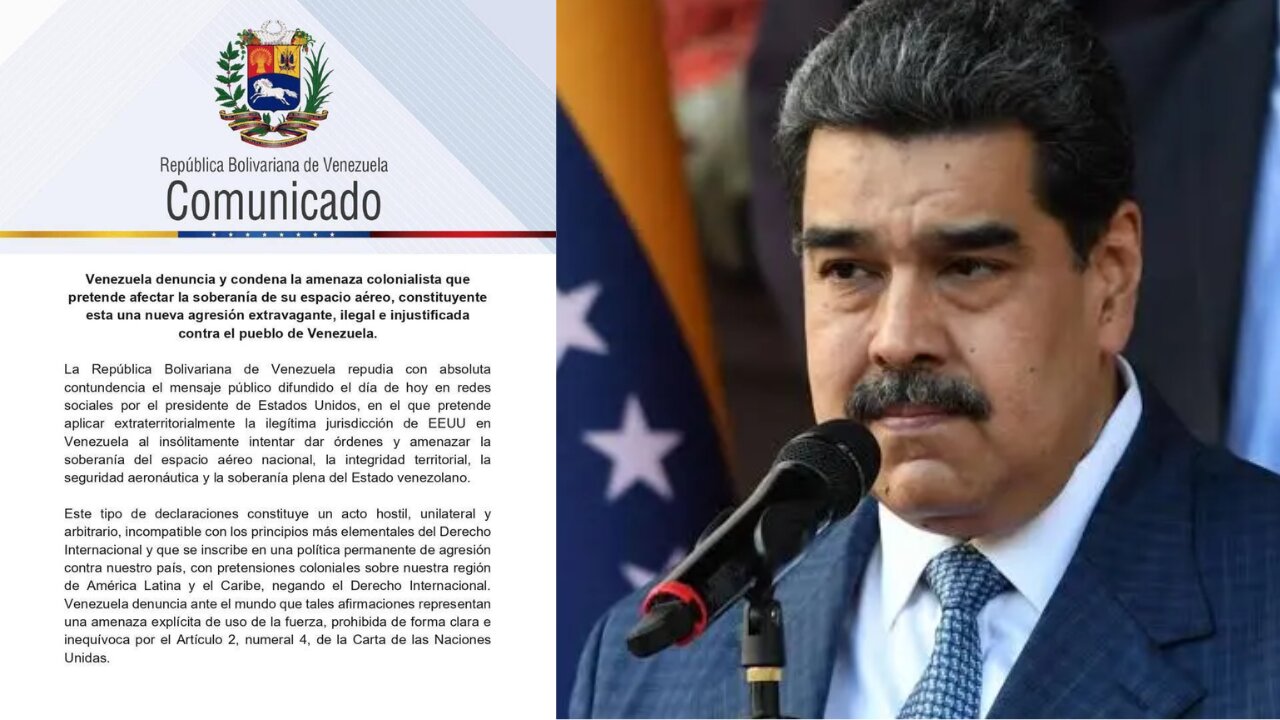 BREAKING: Venezuela Issues Statement After President Trump Orders All Aircraft to Avoid Airspace