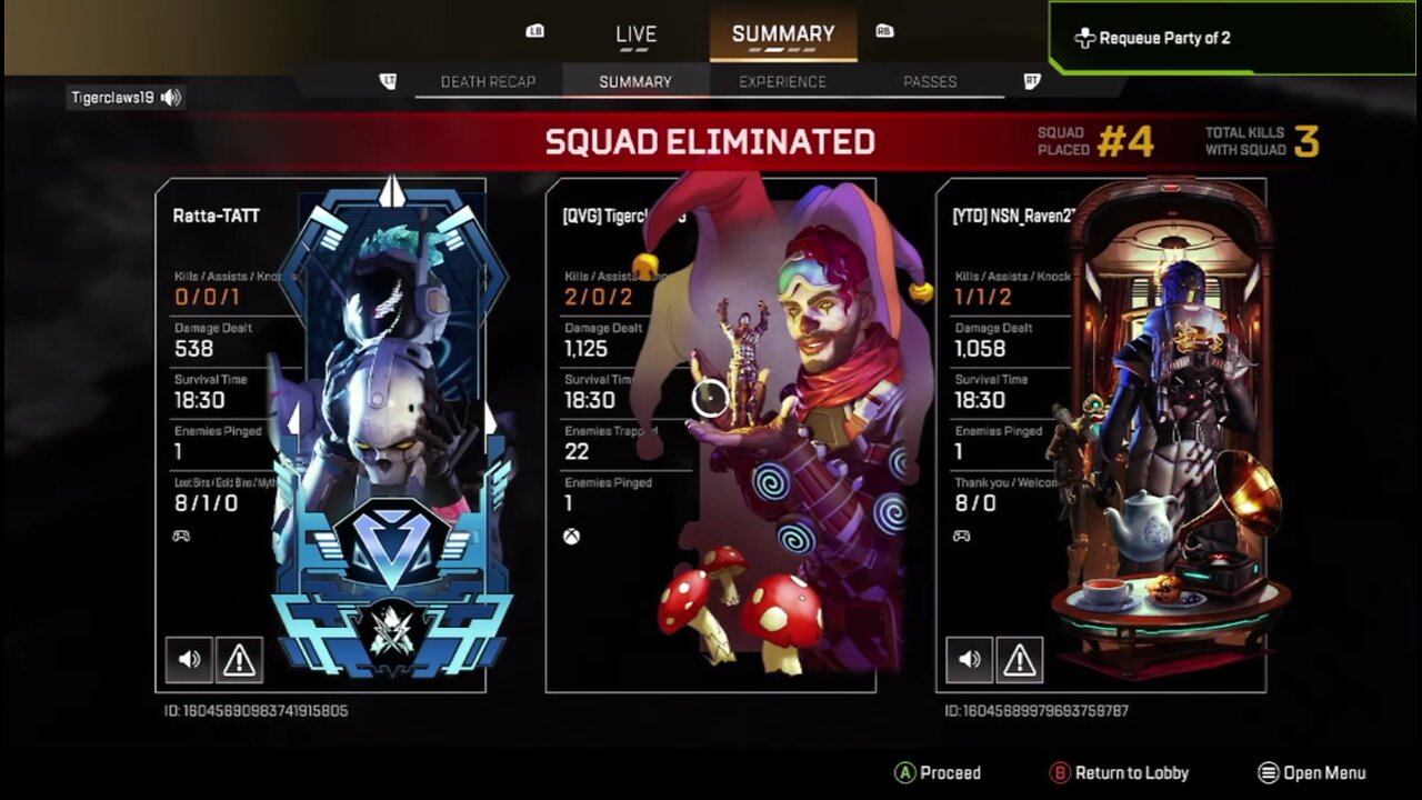 Let the first fight as it was taking too long, ended right back where we started.