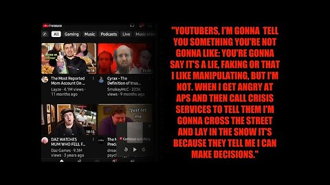 Autism Faker Andrew Ditch Has a Message For "Youtubers": "You're Wrong, I'm Right."