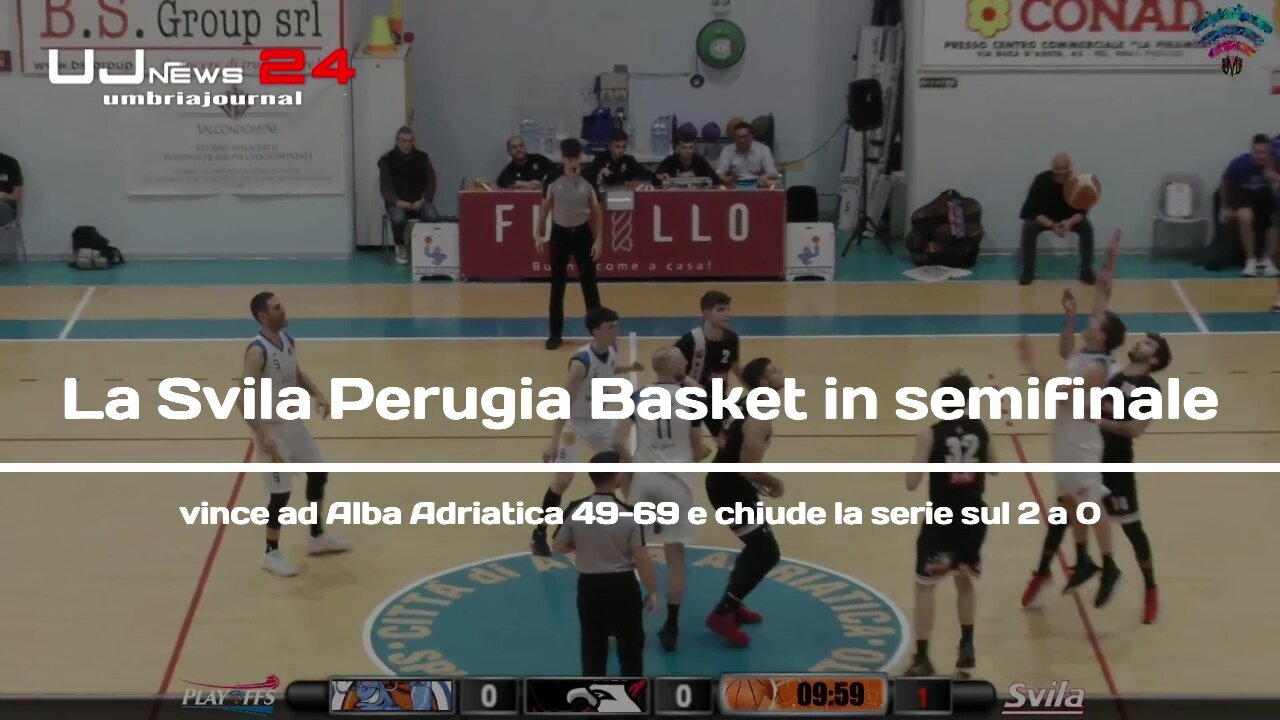 La Svila Perugia Basket in semifinale vince ad Alba Adriatica 49-69 e chiude la serie sul 2 a 0