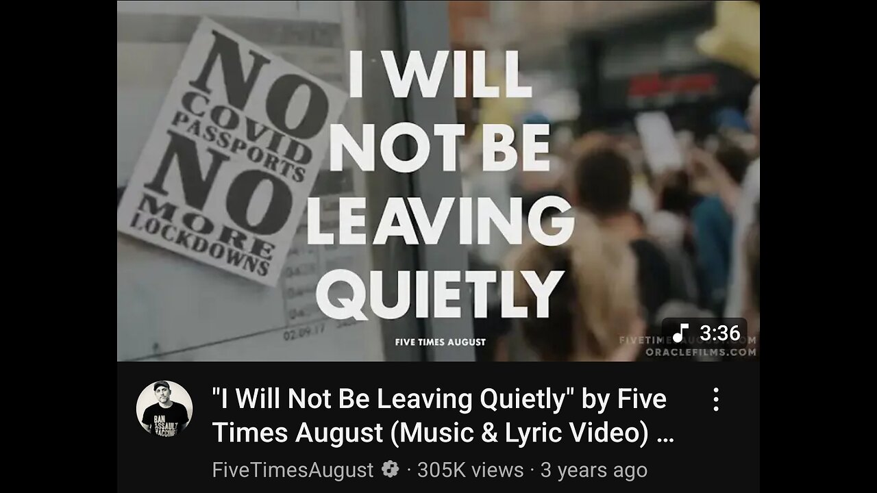 Five Times August - I Will Not Be Leaving Quietly