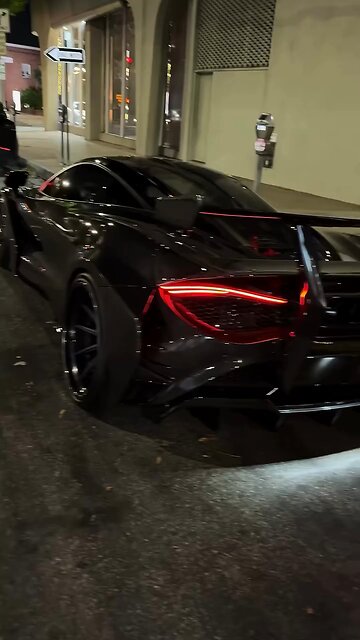 Midnight Vibes: Sleek Black Sports Car Shine & Gate Reveal”
