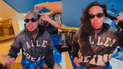 6ix9ine Takes Off His Wig and Calls Out Women Using Hair Growth Remedies