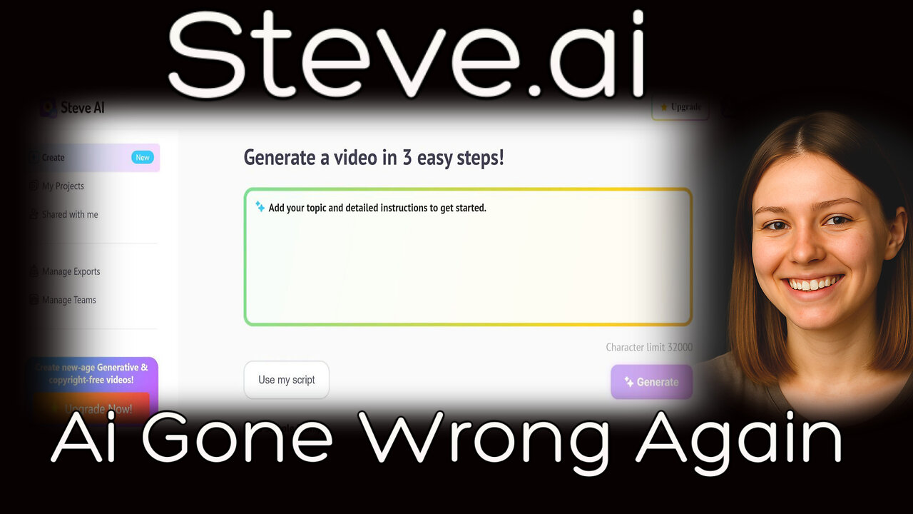 AI Gone Wrong: Steve AI Prompt-to-Video (Version 3.1 Review)