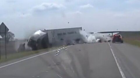 DASHCAM: Stolen Vehicle Pursuit Ends In HORRIFIC & DEADLY Head On Collision With Tractor Trailer
