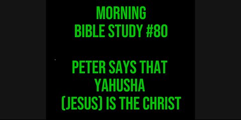 ☀️ Morning Bible Study #80 📖 Peter Says That Jesus Is The Christ 🙏 #ASL #deaf #bible