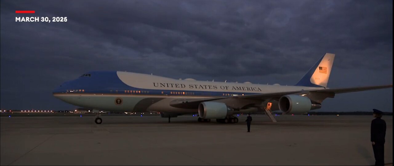 President Trump Arrives At JBA After Weekend In Palm Beach, Florida