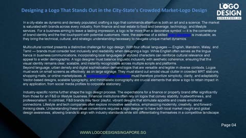 Designing a Logo That Stands Out in the City-State’s Crowded Market-Logo Design