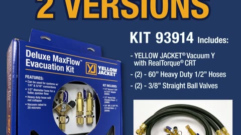 The Yellow Jacket® Deluxe MaxFlow™ Evacuation Kit
