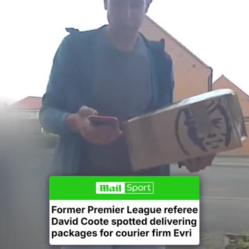 David Coote has been spotted delivering parcels for courier firm Evri Via SWNS