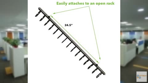 NavePoint 1 Channel Tool-Less Plastic Vertical Ringed Cable Manager 34 Inch with